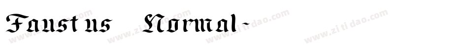 Faustus Normal字体转换